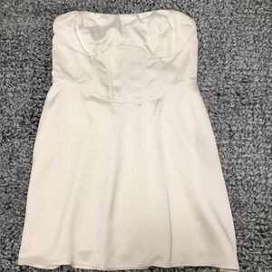 Wild Fable Women's M Sleeveless Off-White Tube Corset Mini Fit and Flare Dress